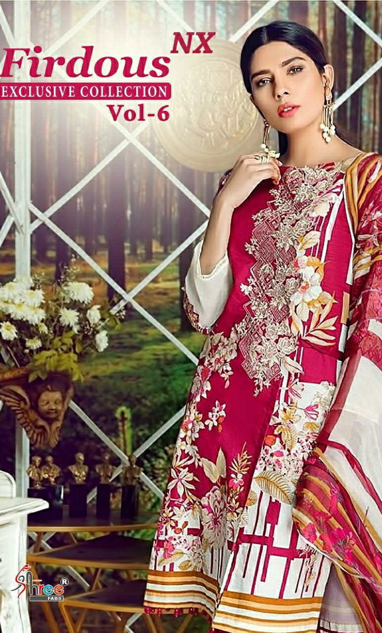 Shree Fabs Firdous Exclusive Collection Vol 6 Nx Cotton Dupatta Catalog Wholesale Rate In Surat