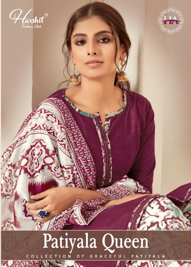 Alok Suits Harshit Textile Patiyala Queen Cotton Patiyala Suits Collection Wholesale Price