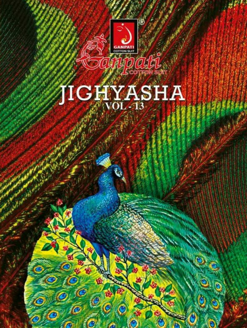 Jighyasha Vol-13 Ganpati Cotton Prints Dress Materials Collection Wholesale Surat