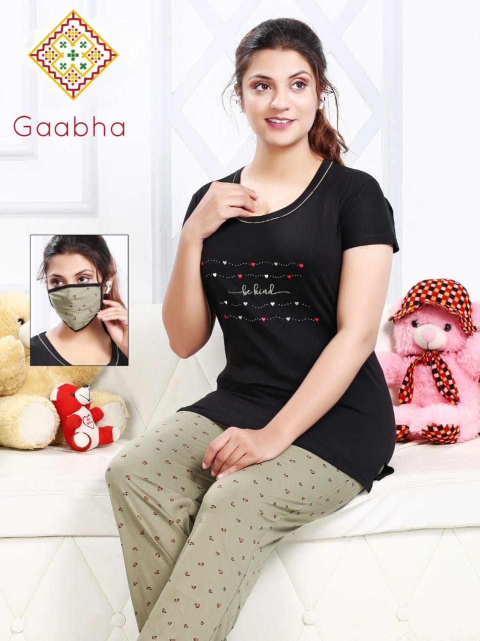 Gaabha Nightsuit With Mask Vol-2 Exclusive Night Suit Wholesale Collection Surat