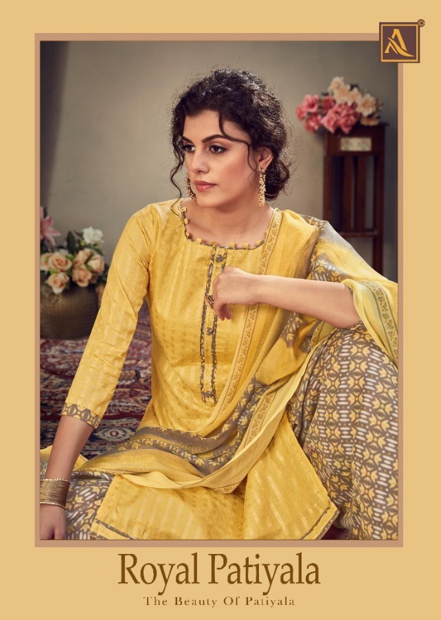Buy Alok Suits Royal Patiyala Catalogue Cotton Prints Dress Materials Wholesale Collection Surat