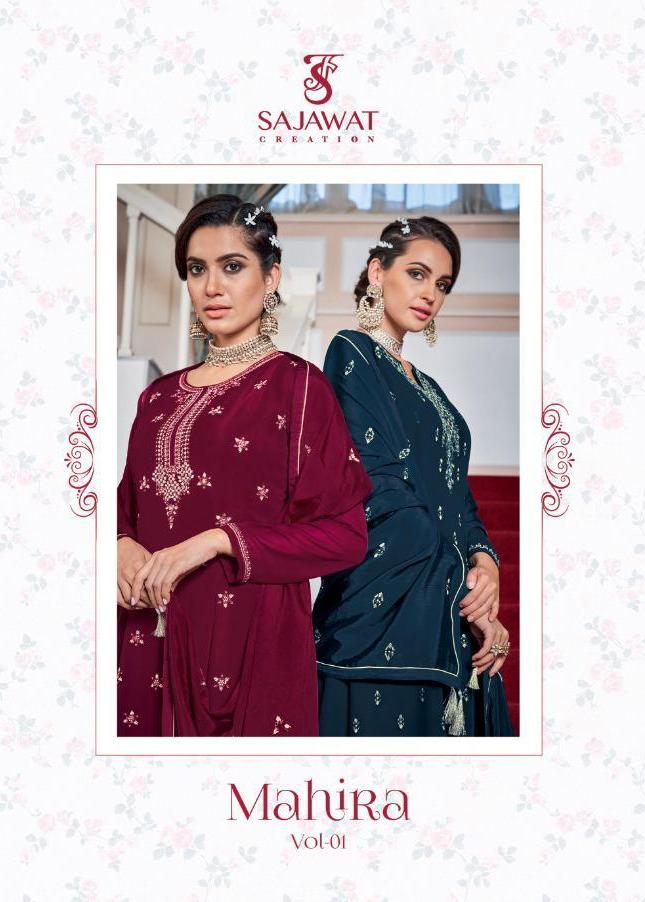 Sajawat Mahira Vol-1 951-955 Series Party Wear Heavy Designer Salwar Suits Collection Wholesale Surat