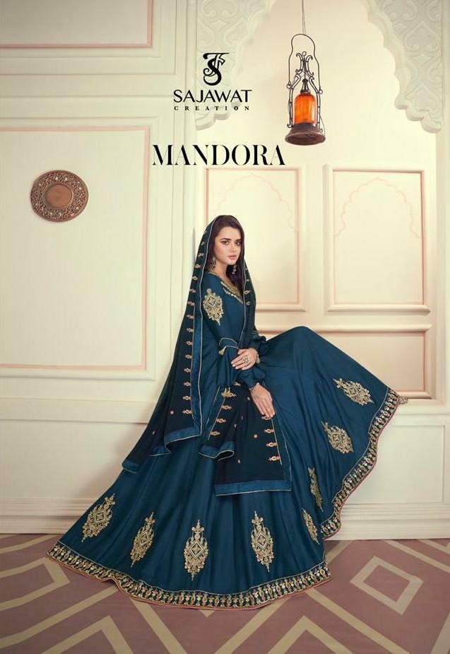 Sajawat Mandora 9071-9075 Series Party Wear Salwar Kameez Readymade Collection Online Wholesalers