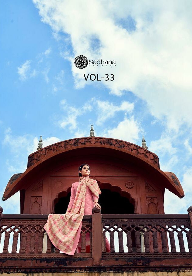 Sadhana Fashion Burberry Vol 33 Catalog Pashmina Suits Wholesale Rate