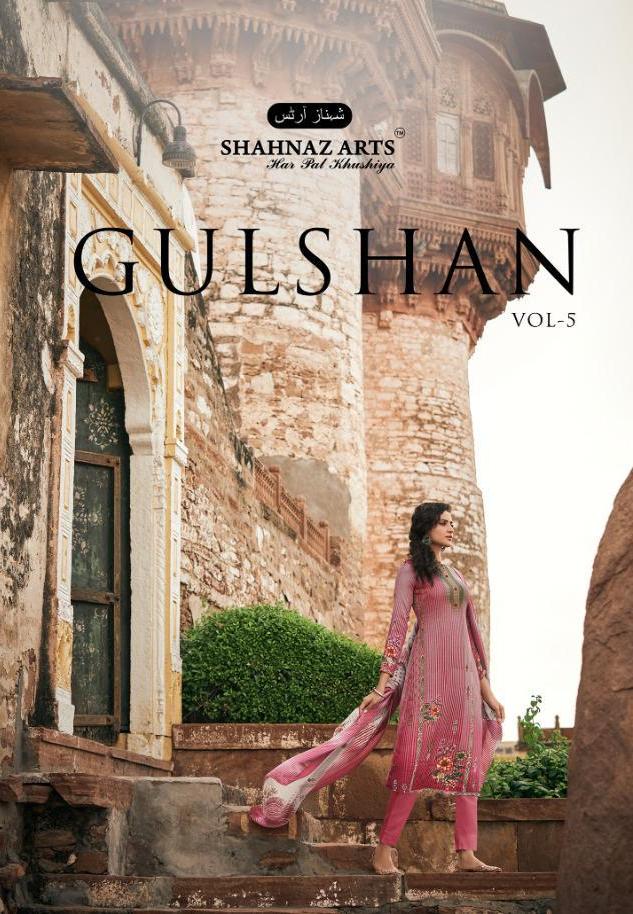 Shahnaz Arts Gulshan Vol 5 Pashmina Designer Printed Fancy Salwar Kameez Collection Wholesale Rate Surat