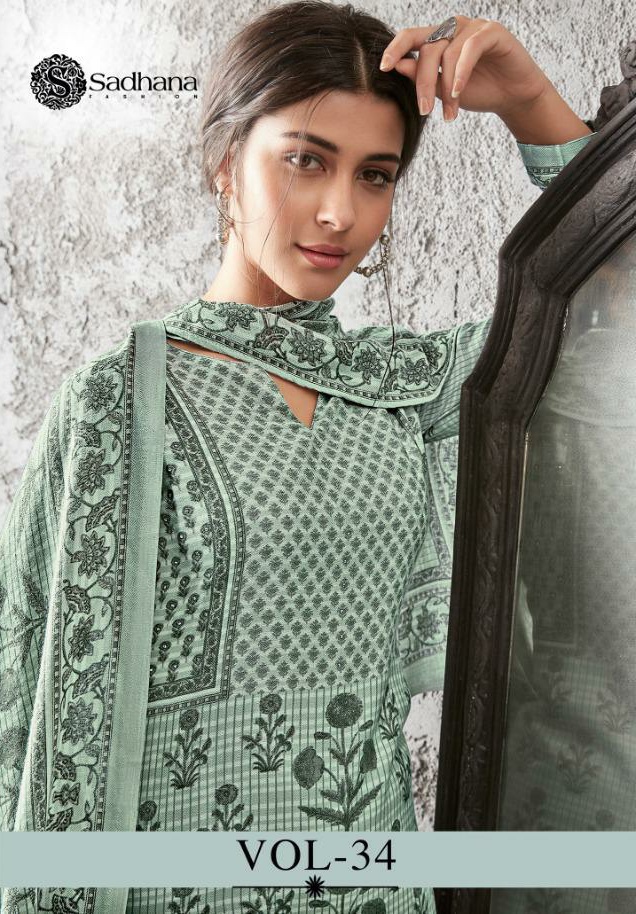 Sadhana Fashion Vol 34 Catalog Pure Pashmina Designer Work Salwar Kameez Wholesaler Price Surat