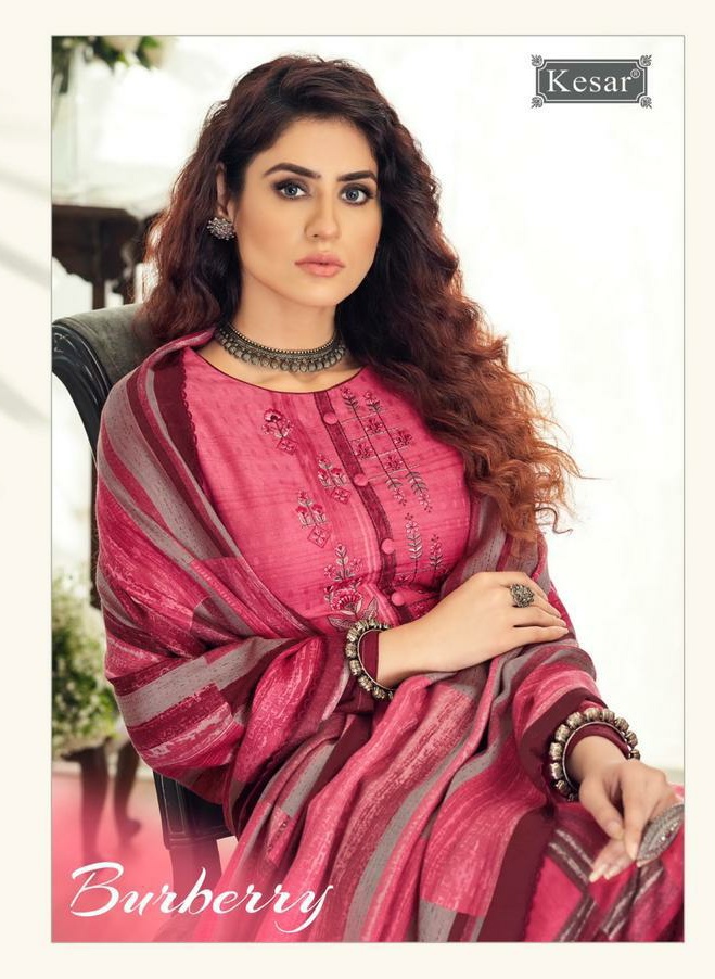 Kesar Burberry Pashmina Designer Salwar Kameez Lowest Price Supplier In Surat Market