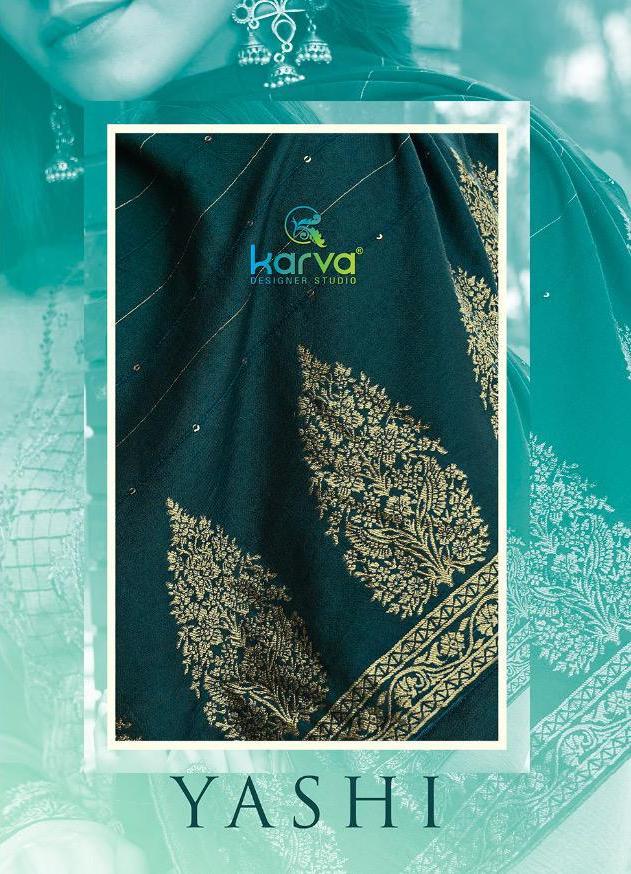 Karva Designer Yashi Karva Silk Self Embroidered Salwar Kameez Collection Wholesale Price Seller