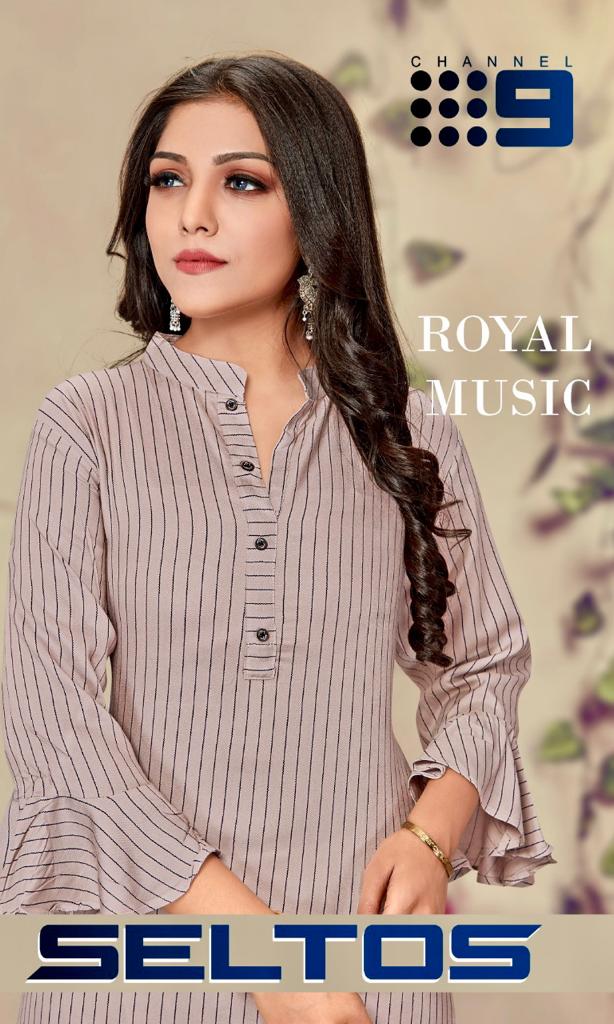 Channel 9 Seltos Super Fancy Look Rayon Embroidered Kurtis With Pant Plazo Catalogue Wholesale Price