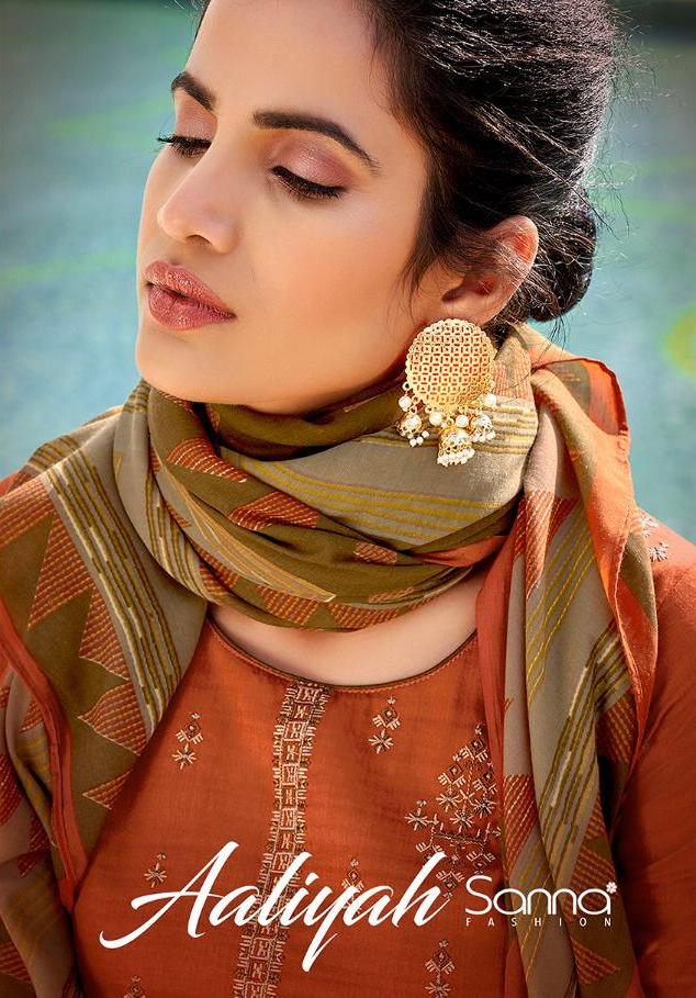 Sanna Fashion Aaliyah Jam Silk Digital Printed Salwar Kameez Collection Wholesale Price Surat Market