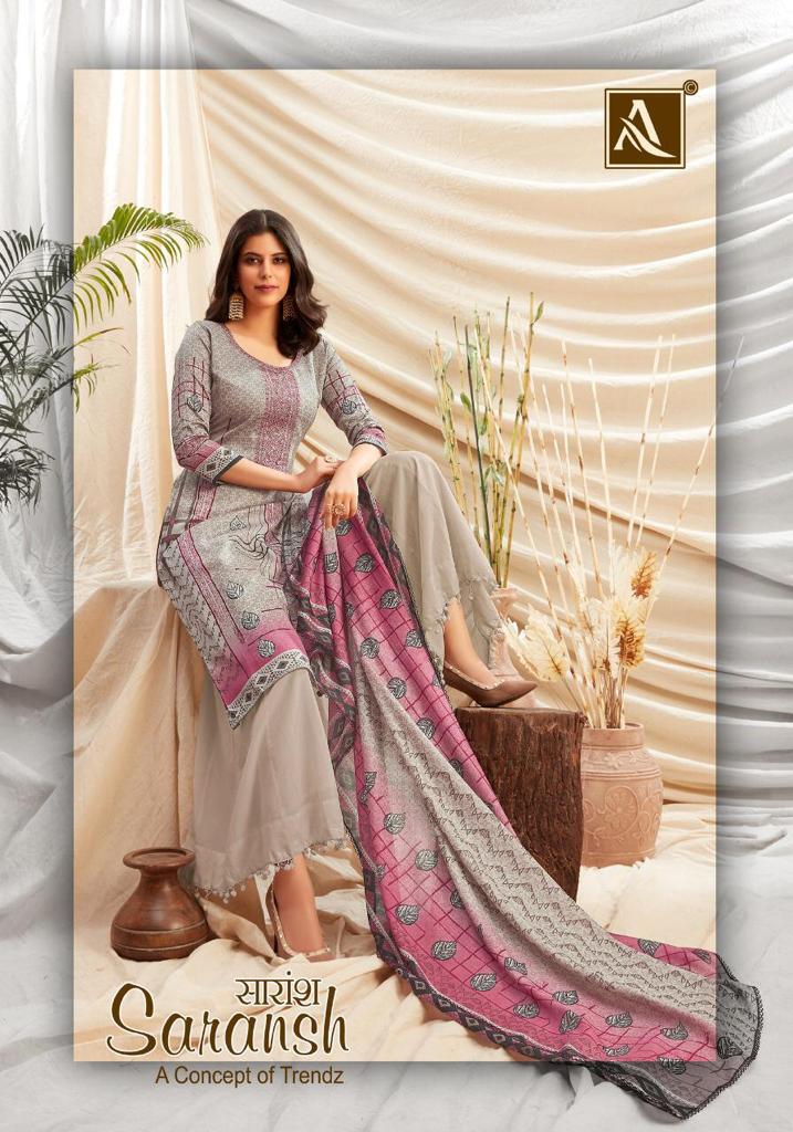 Alok Suits Saransh Pure Jam Cotton Designer Look Salwar Kameez Collection Wholesale Price