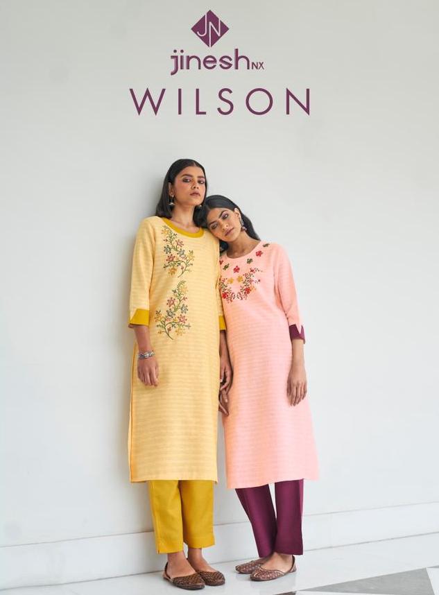 Jinesh Nx Wilson Cotton Work Kurtis Plazo Set Wholesale Price Supplier In Surat