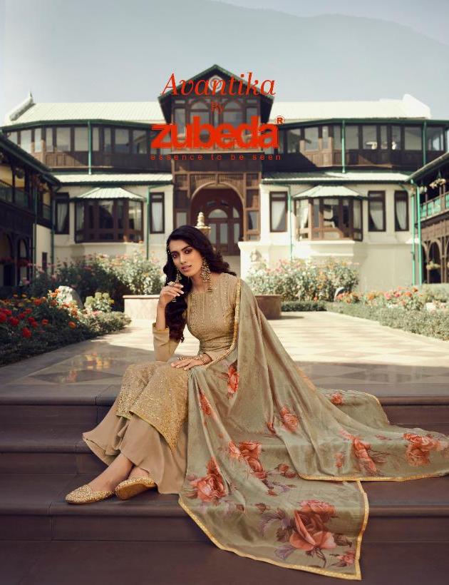 Zubeda Avantika Real Georgette Fancy Embroidered Dress Material Collection Wholesale Price Supplier In Surat