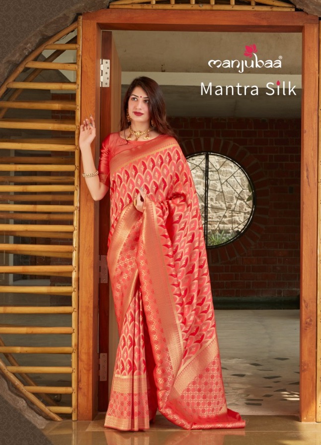 Manjuba Matra Silk 4801-4806 Series Banarasi Silk Sarees Dealer In Surat Market