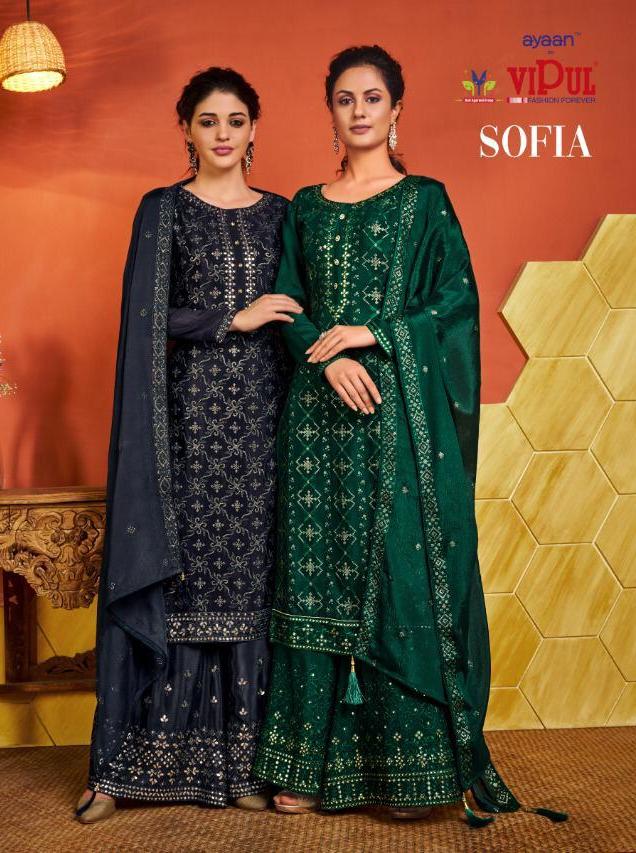 Vipul Fashion Sofia 4641-4646 Series Party Wear Look Suits Wholesale Price