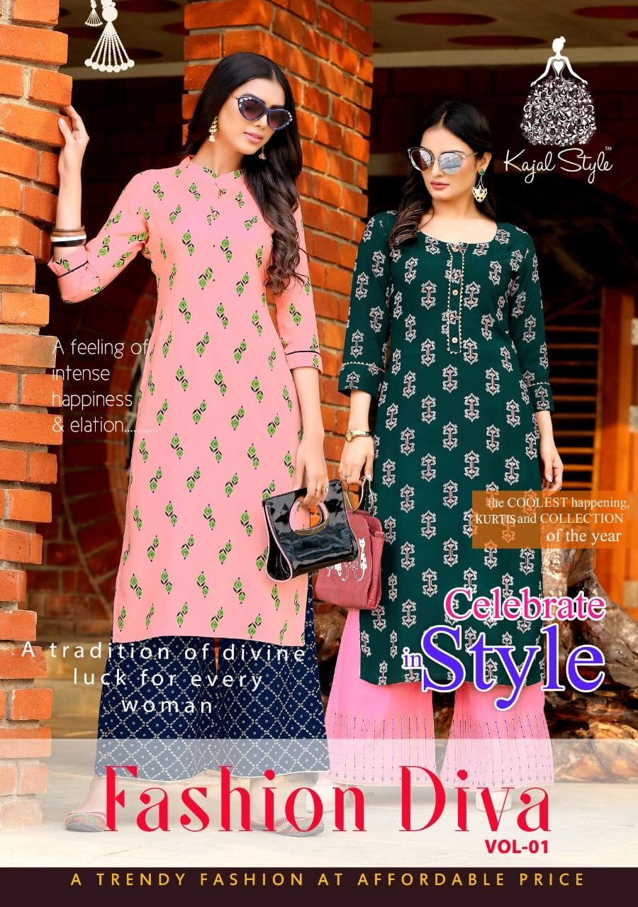 Kajal Style Fashion Diva Vol 1 Kurti With Plazo Pair Wholesale Price Surat