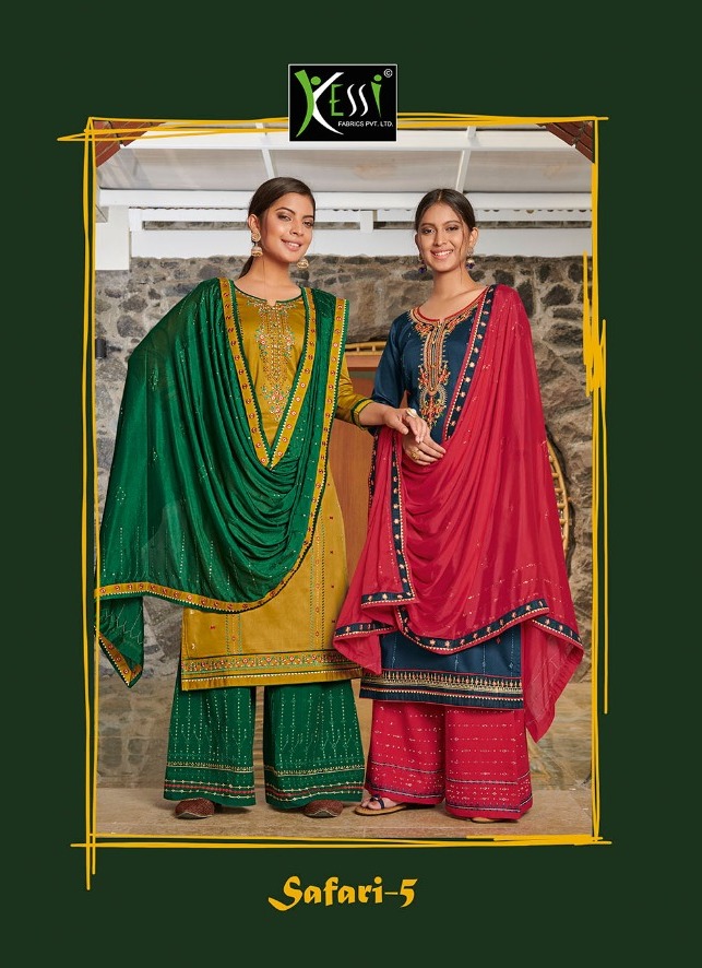 Kessi Fabrics Safari Vol 5 Jam Silk Fancy Embroidered Salwar Kameez Surat