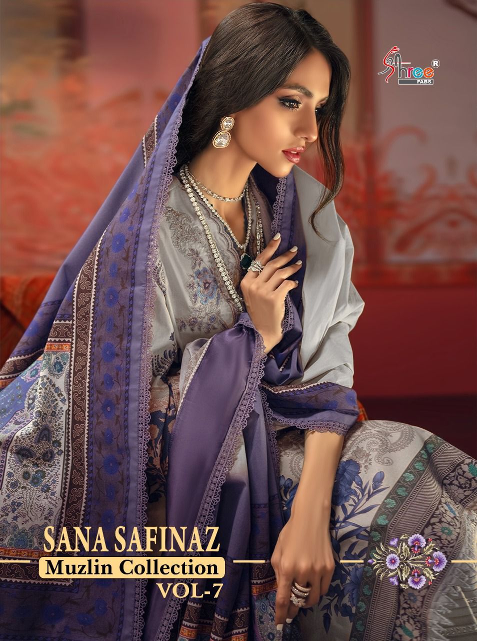 Shree Fabs Sana Safinaz Mulzin Collection Vol 7 Salwar Kameez Cotton Dupatta Set Wholesale Price
