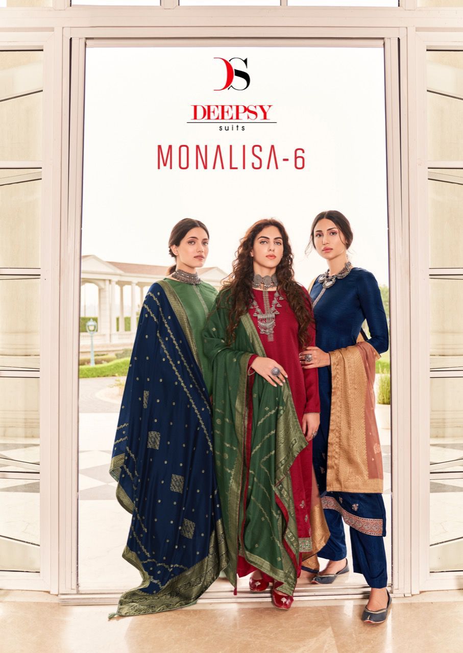 Deepsy Suits Monalisa Vol 6 Catalogue Wholesale Salwar Suits Collection Surat Market