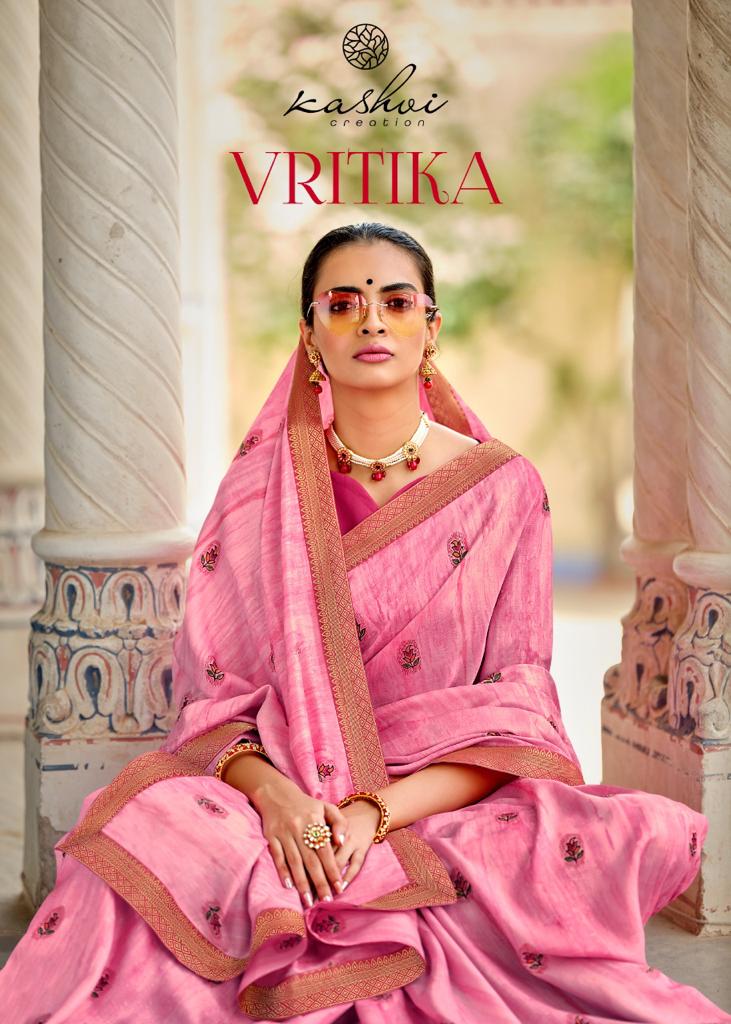 Kashvi Creation Vritika Fancy Silk Designer Sarees Wholesale Price Surat