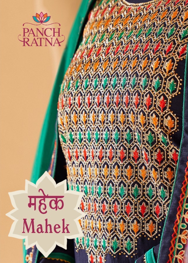 Panch Ratna Mahek Silk Designer Dress Material Collection Surat