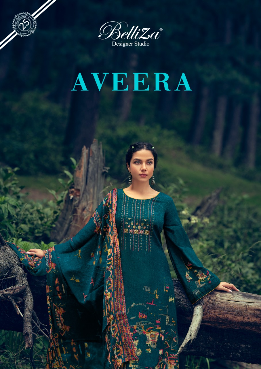 Belliza Designer Aveera Pashmina Dress Material Collection Wholesale Price