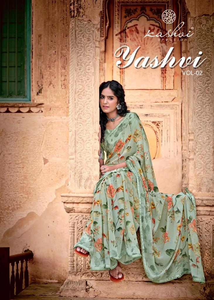 Kashvi Creation Yashvi Vol 2 94001-94010 Series Designer Sarees Cataloge Wholesale Price
