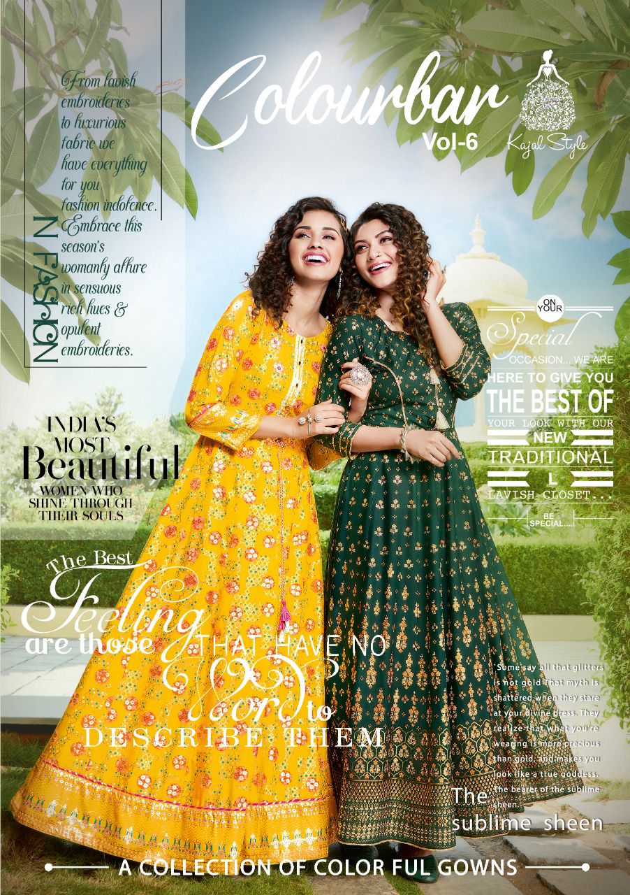 Kajal Style Fashion Colourbar Vol 6 Festive Designer Kurti Catalogue Online Supplier Surat