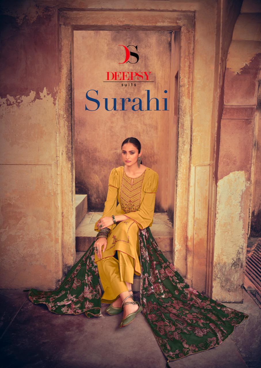 Deepsy Suits Surahi 11801-11805 Series Pashmina Festive Designer Suits Catalogue Collection 2021 Surat