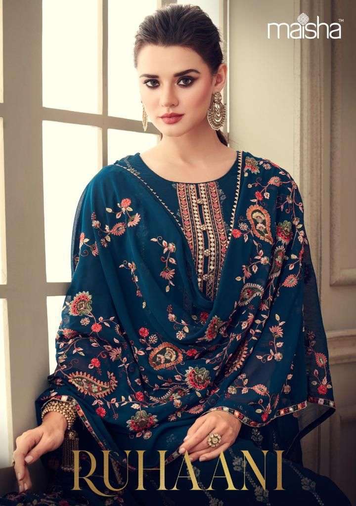 maisha ruhaani 11023-11028 series party wear designer suits catalogue collection 2021