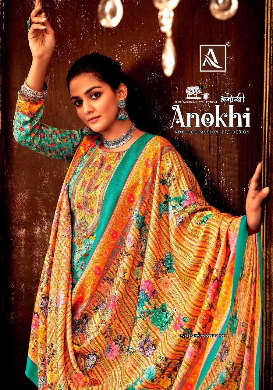 Alok suits anokhi pure wool pashmina Dress Material wholesale price 