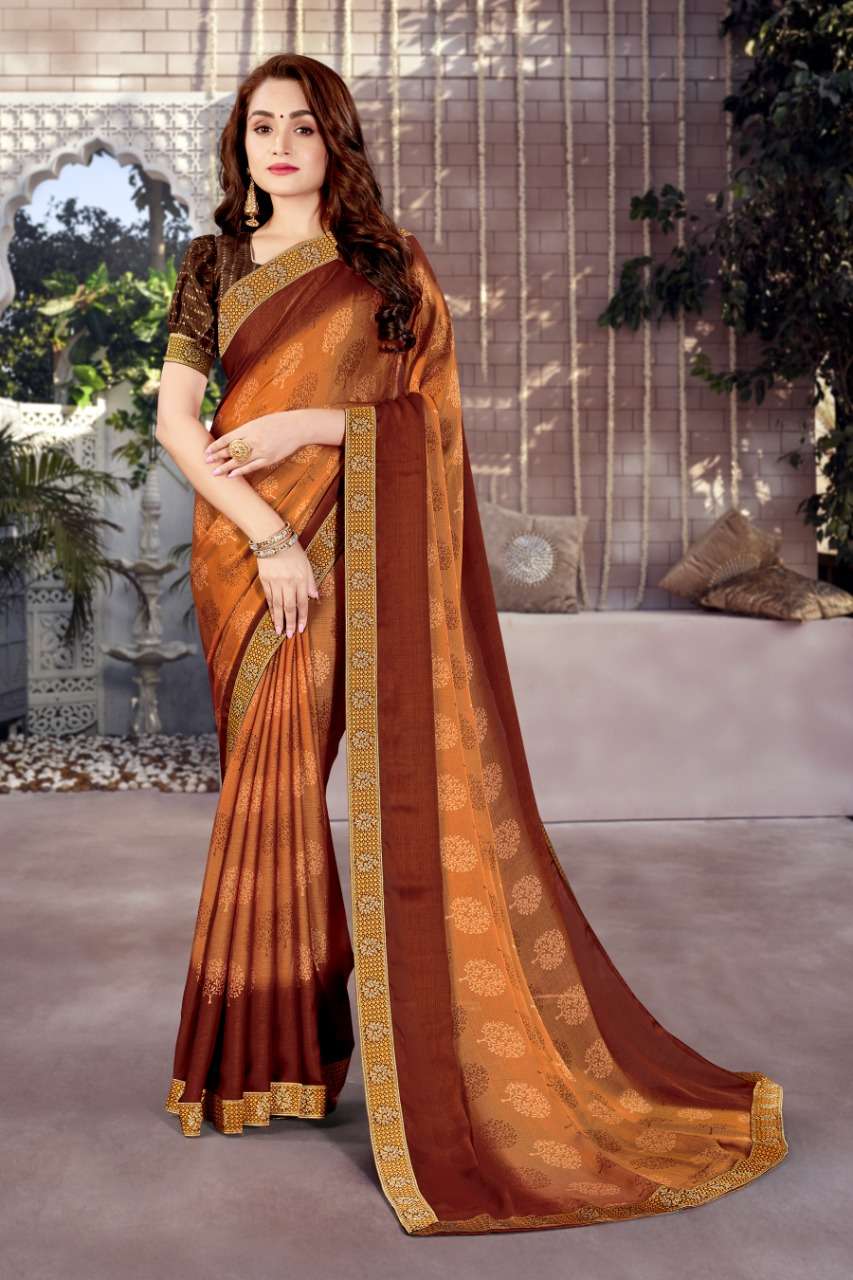 bansi fashion gulzar chiffon printed sarees wholesale price