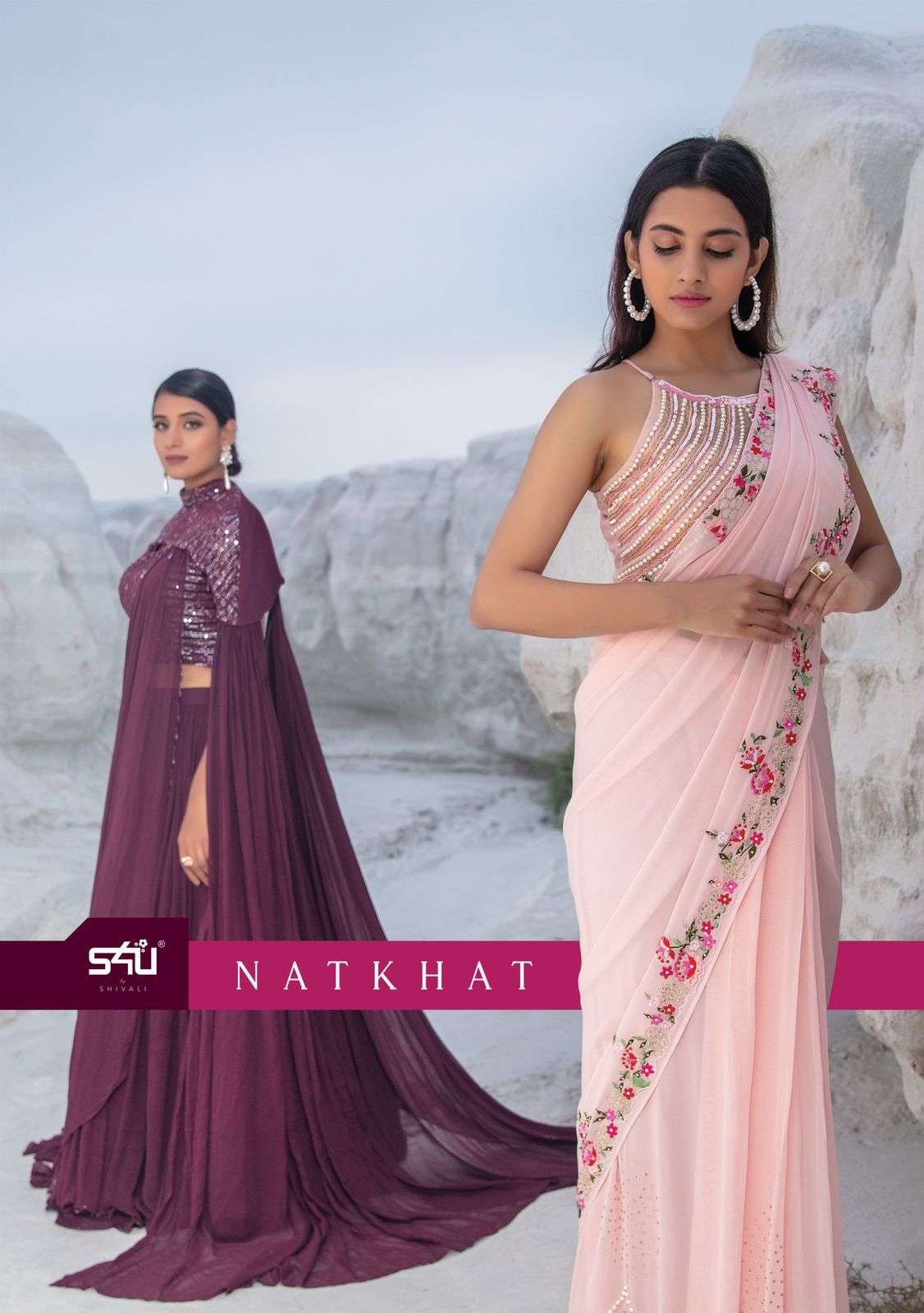 s4u natkhat 101-105 series party wear designer saree catalogue wholesale price surat