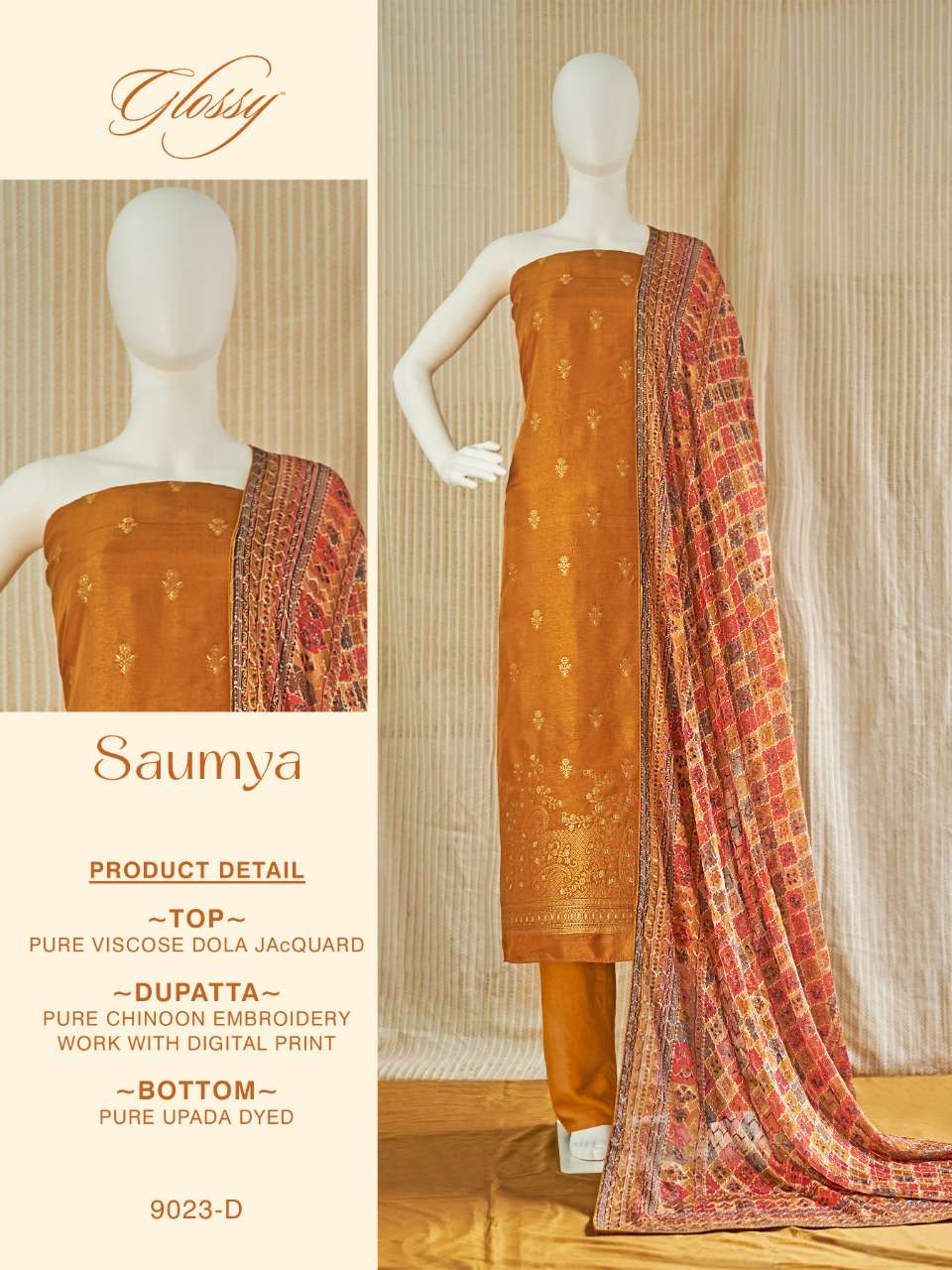glossy saumya 9023 series stylish designer suits wholesale price 