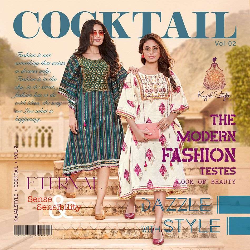 kajal style cocktail vol 2 fancy designer kurti catalogue wholesale price