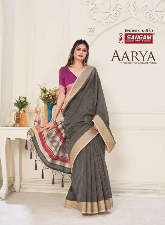 sangam prints aarya 1319-1324 series new trendy designer saree manufacturer surat