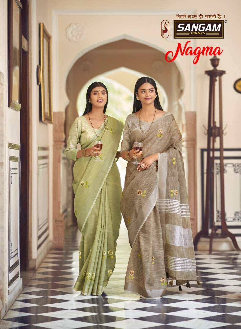 sangam prints nagma 1001-1006 series women saree online at best prices 