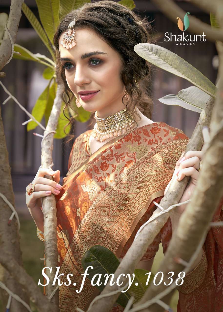 shakunt weaves sks fancy 1038 party wear designer saree catalogue online supplier surat