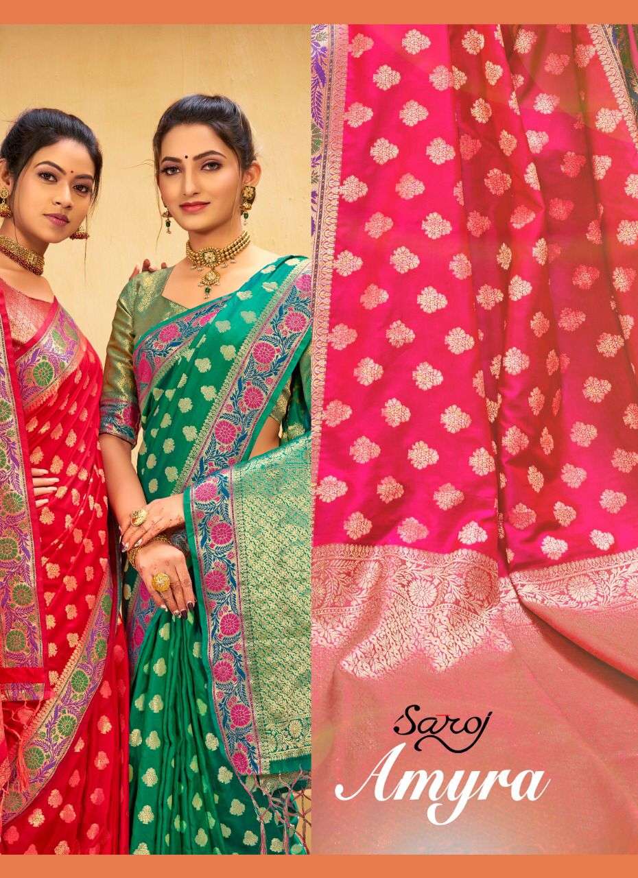 saroj amyra exclusive designer sareee catalogue wholesale price surat