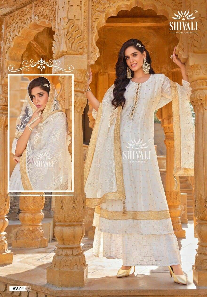shivali av - 01 fancy party wear designer salwar kameez online shopping wholesaler surat