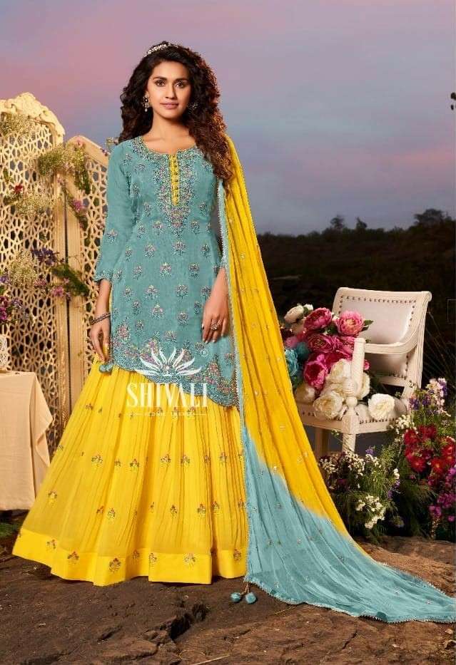 shivali ja-140 designer party wear lehenga collection online dealer wholesale surat 