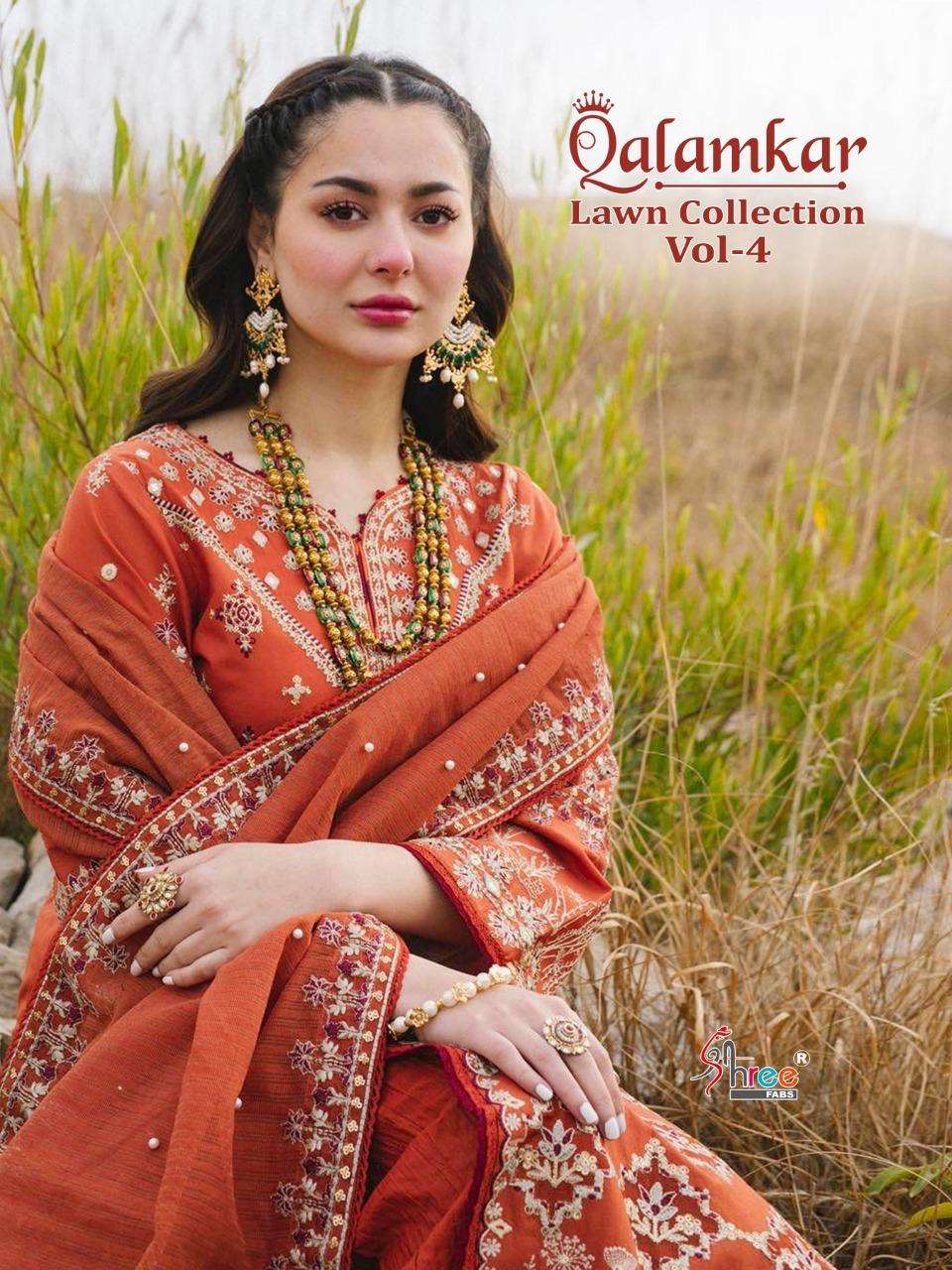 shree fabs qalamkar lawn collection vol 4 2246-2251 series latest pakistani salwar kameez surat