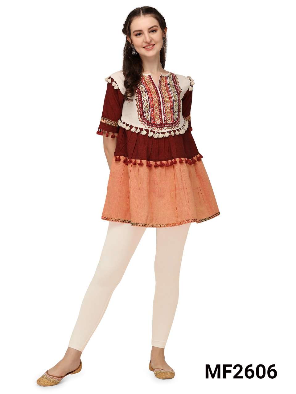navrang female long kedia tops pair with flairy skirt catalogue wholesale price surat