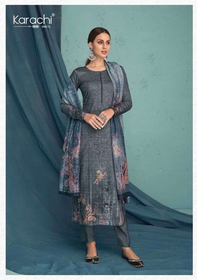 karachi prints zara 22001-22006 series jam satin fancy look salwar suits wholesale price 
