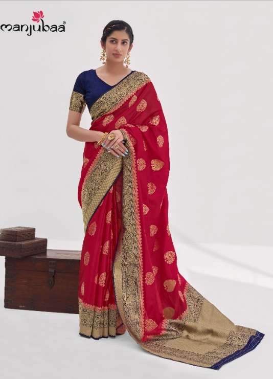 manjuba clothing madhushree silk vol 3 16001-16006 series silk organza sarees online price surat