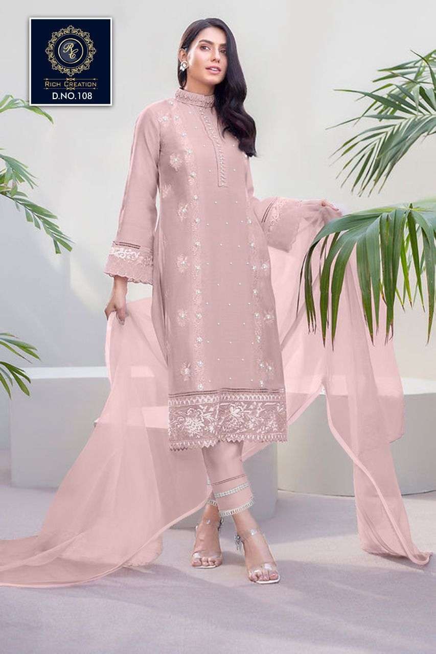 rich creation 108 readymade designer pakistani salwar suits new design 