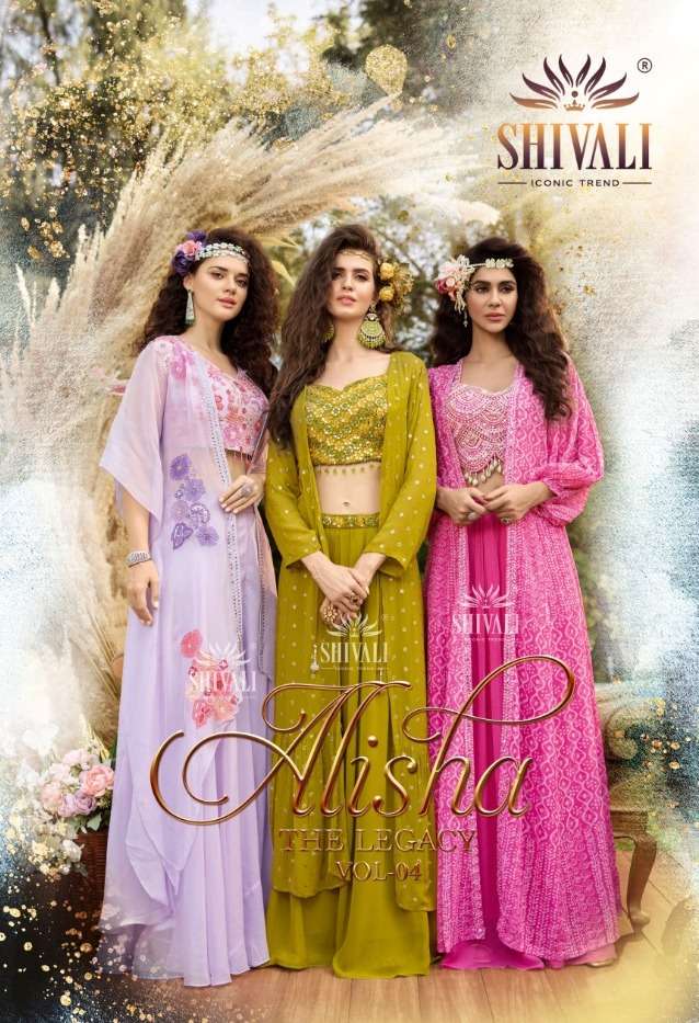 shivali alisha the legacy vol 4 1001-1006 series exclusive designer party wear gown new catalogue 