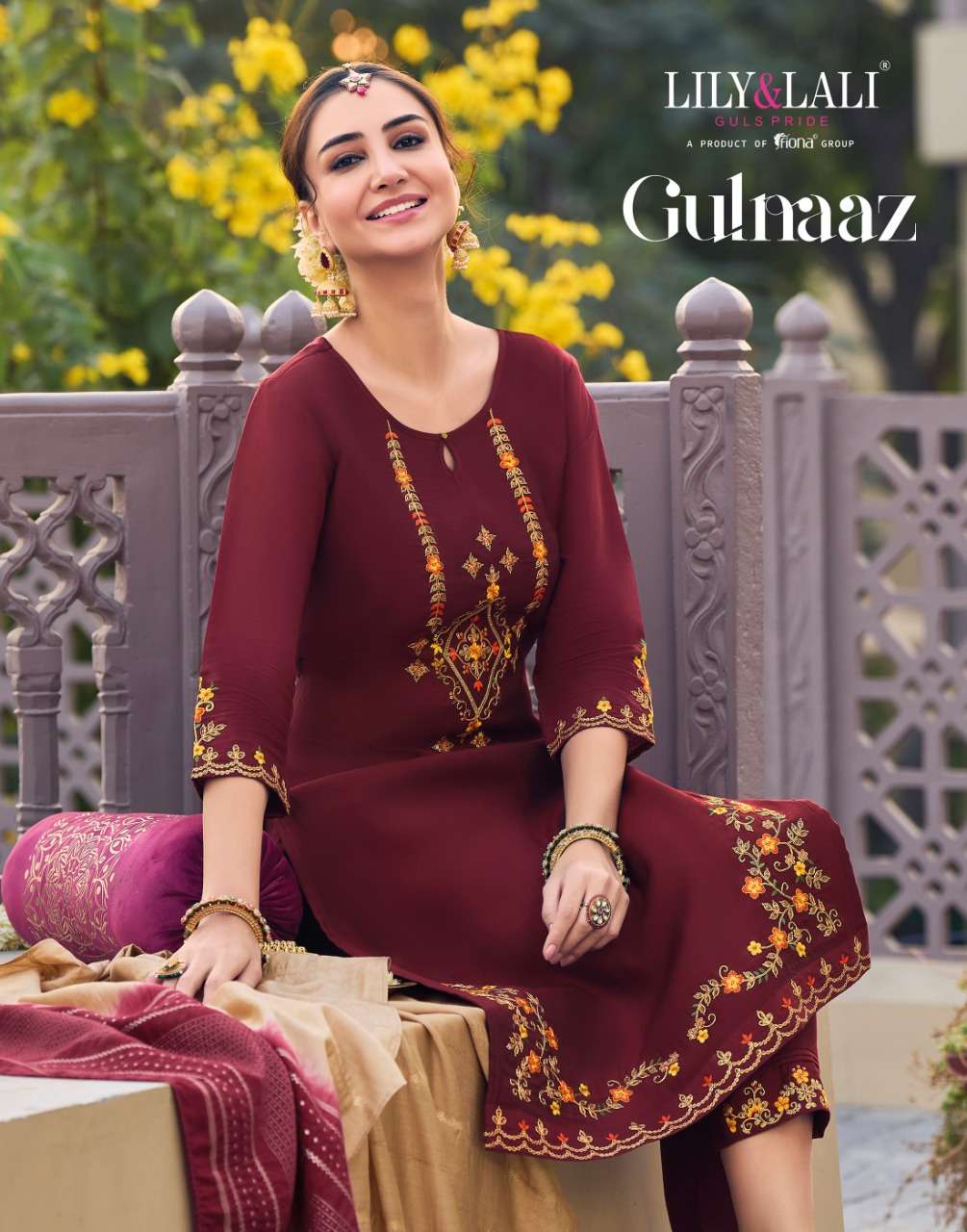 lily and lali gulnaaz 10701-10706 series fancy designer top botton with dupatta set new catalogue 