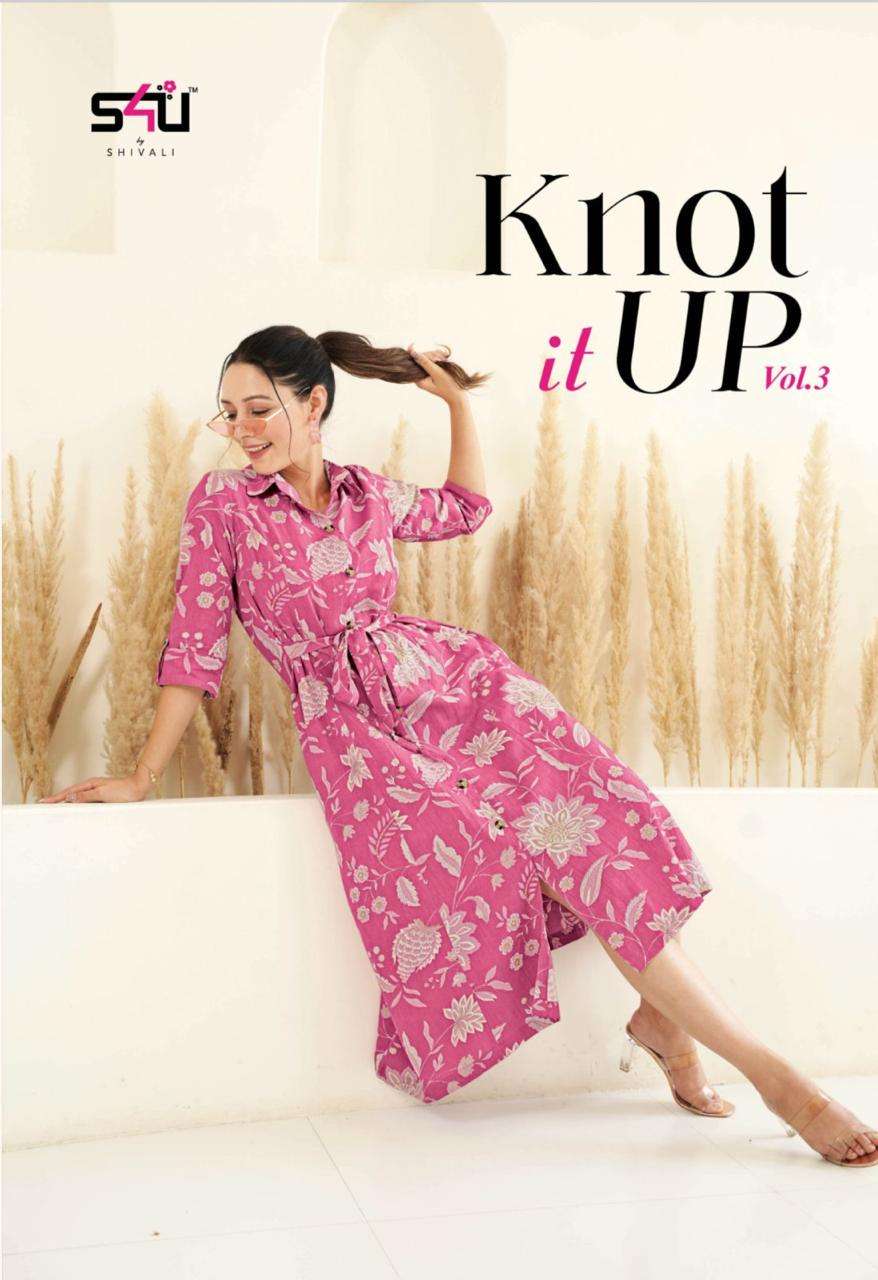 knot it up vol-3 by s4u wholesale digital printed kurtis online surat