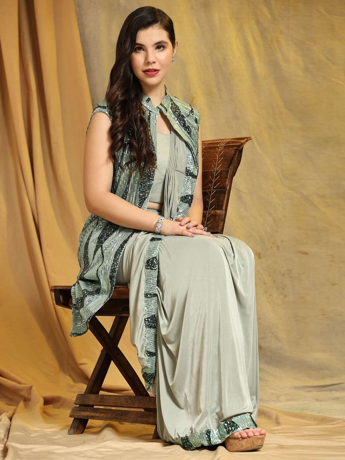 amoha 10523 colour series designer ready to wear saree wholesaler surat gujarat